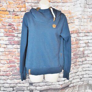 Naketano Womens Darth Small Medium Blue Sweatshirt Hoodie Cozy